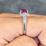 Mid-Century 4.31 CTW No Heat Burma Spinel Diamond Platinum Vintage Ring GIA Wilson's Estate Jewelry