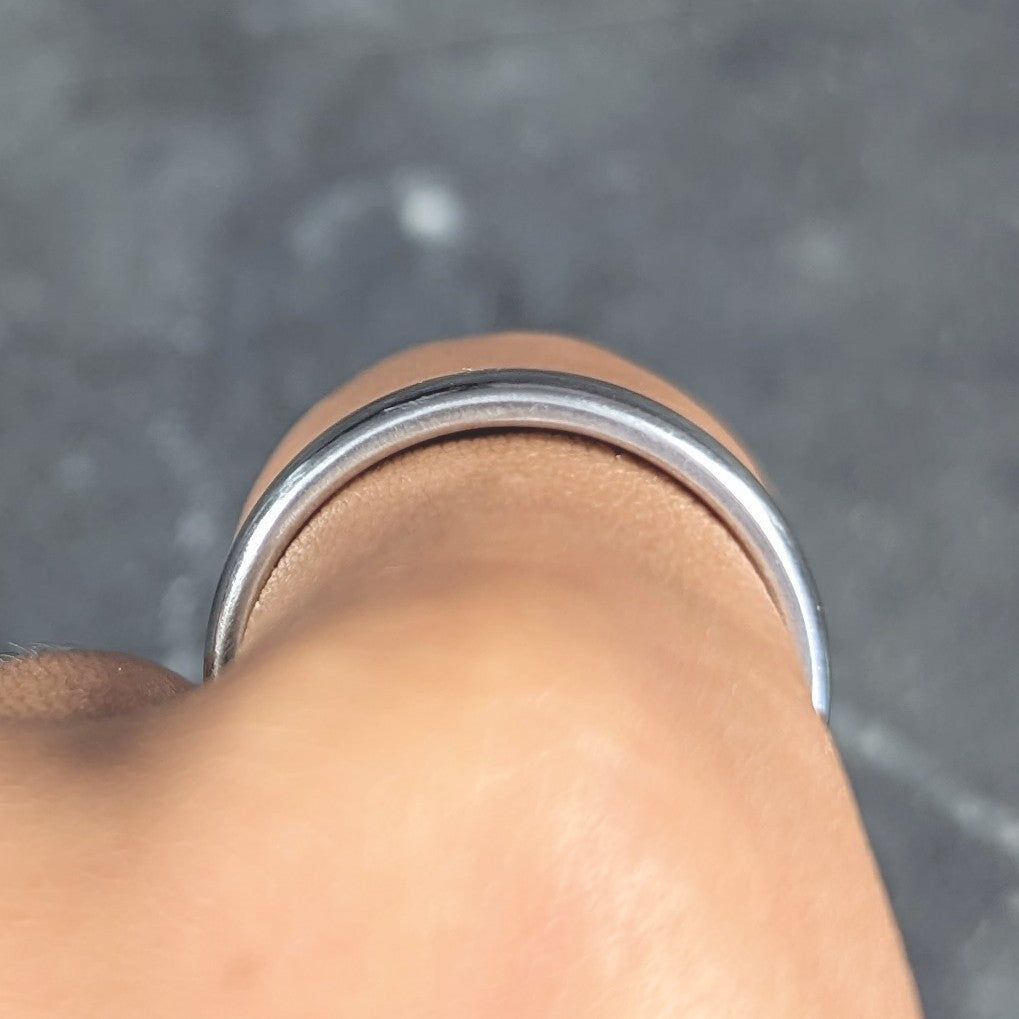 1999 Tiffany & Co. Platinum 4.5MM Vintage Unisex Wedding Band Stackable Ring Wilson's Estate Jewelry