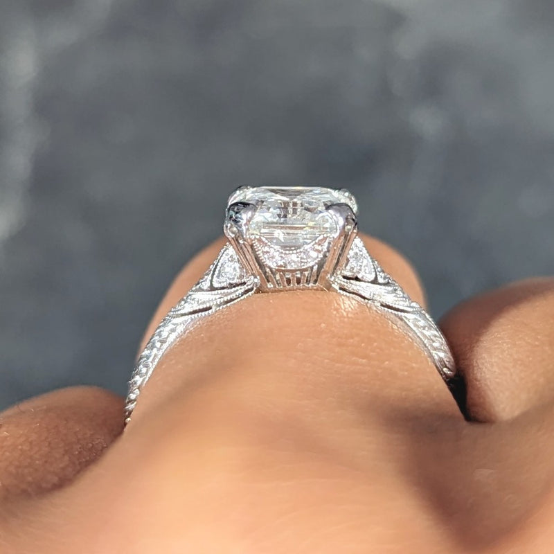 Tiffany & Co Triple x Square Cut Diamond Engagement Ring