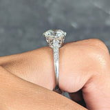 Art Deco 2.05 CTW Old European Cut Diamond Platinum Scrolling Crown Vintage Engagement Ring Wilson's Estate Jewelry