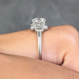 Art Deco 1.77 CTW Old European Diamond Platinum Square Cluster Vintage Engagement Ring Wilson's Estate Jewelry