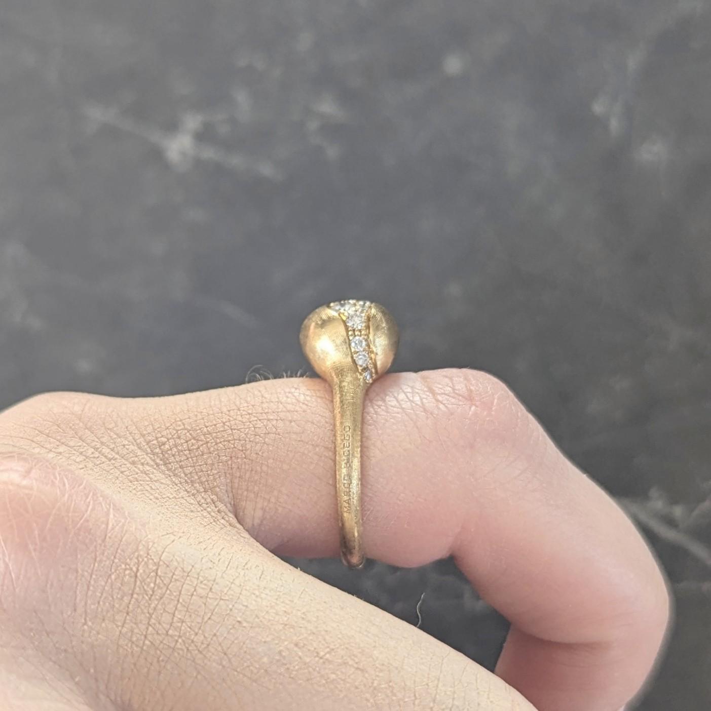 Marco Bicego Contemporary Diamond 18K Gold Africa Constellation Bauble Ring