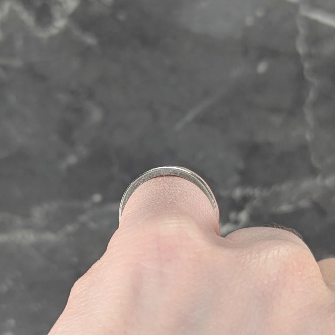 J.E. Caldwell Art Deco Diamond Platinum Vintage Eternity Wedding Band Ring