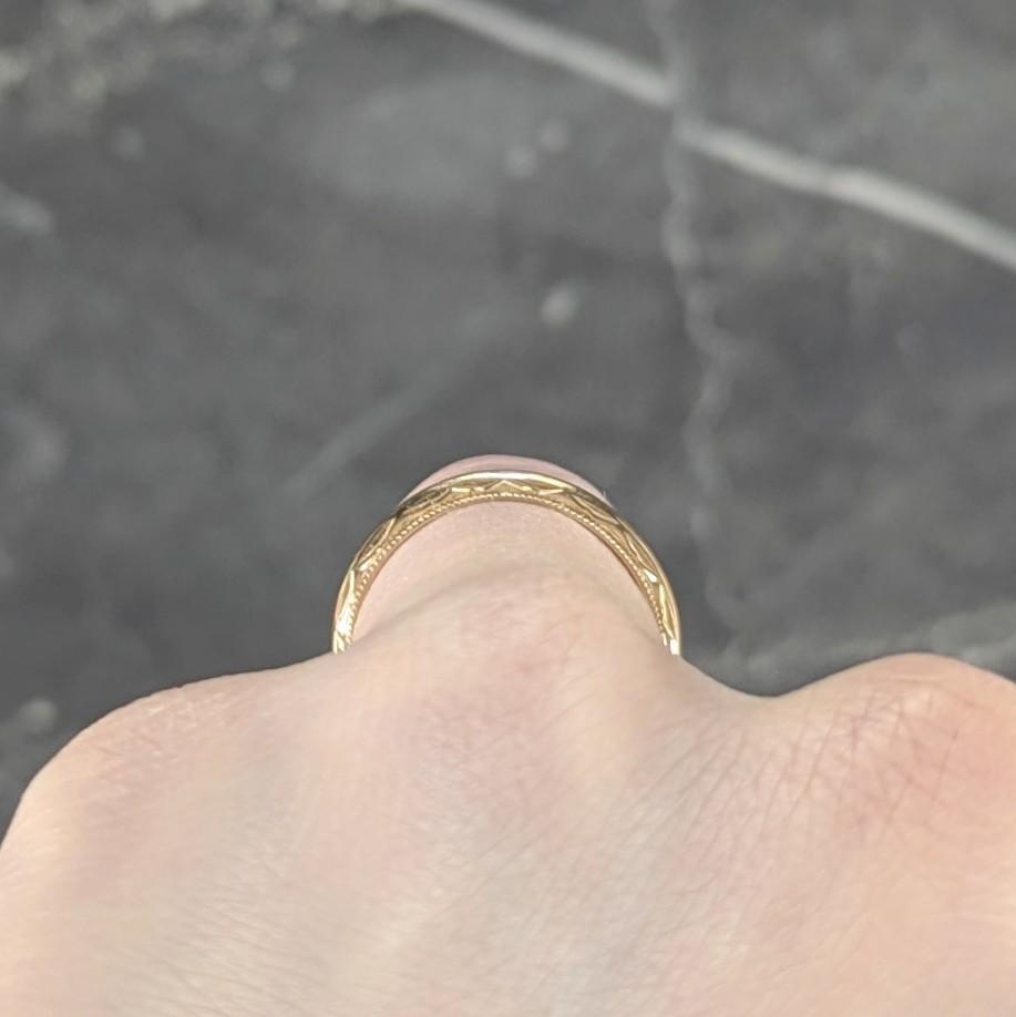 Late Art Deco 14 Karat Yellow Gold Vintage Wedding Band Ring