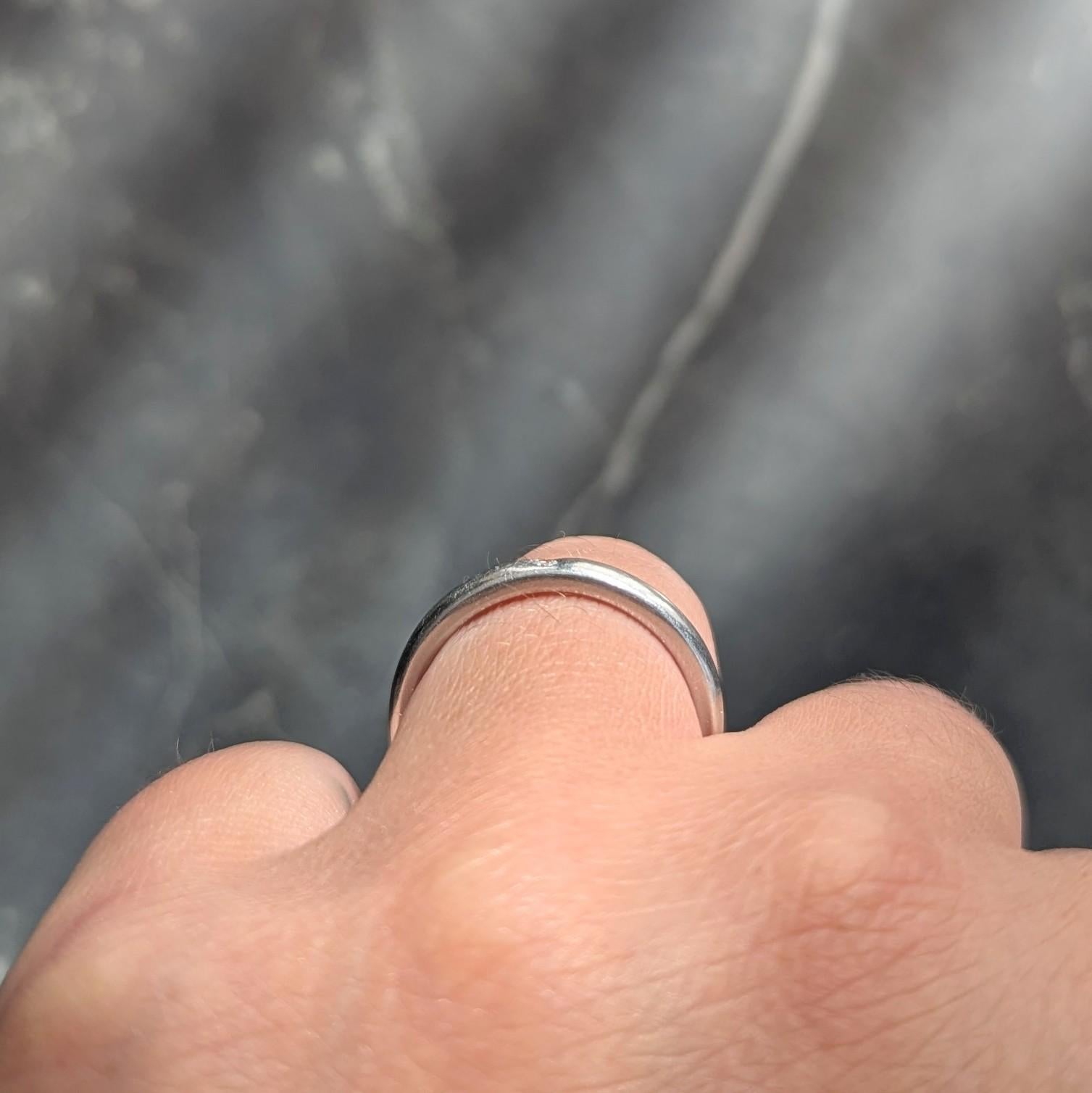 Elsa Peretti Tiffany & Co. 2000's Diamond Platinum Flush Set Band Ring