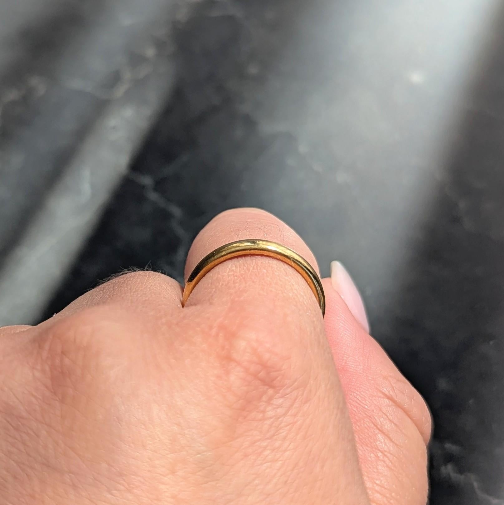 Tiffany & Co. 1912 22 Karat Yellow Gold Antique Unisex Wedding Band Ring