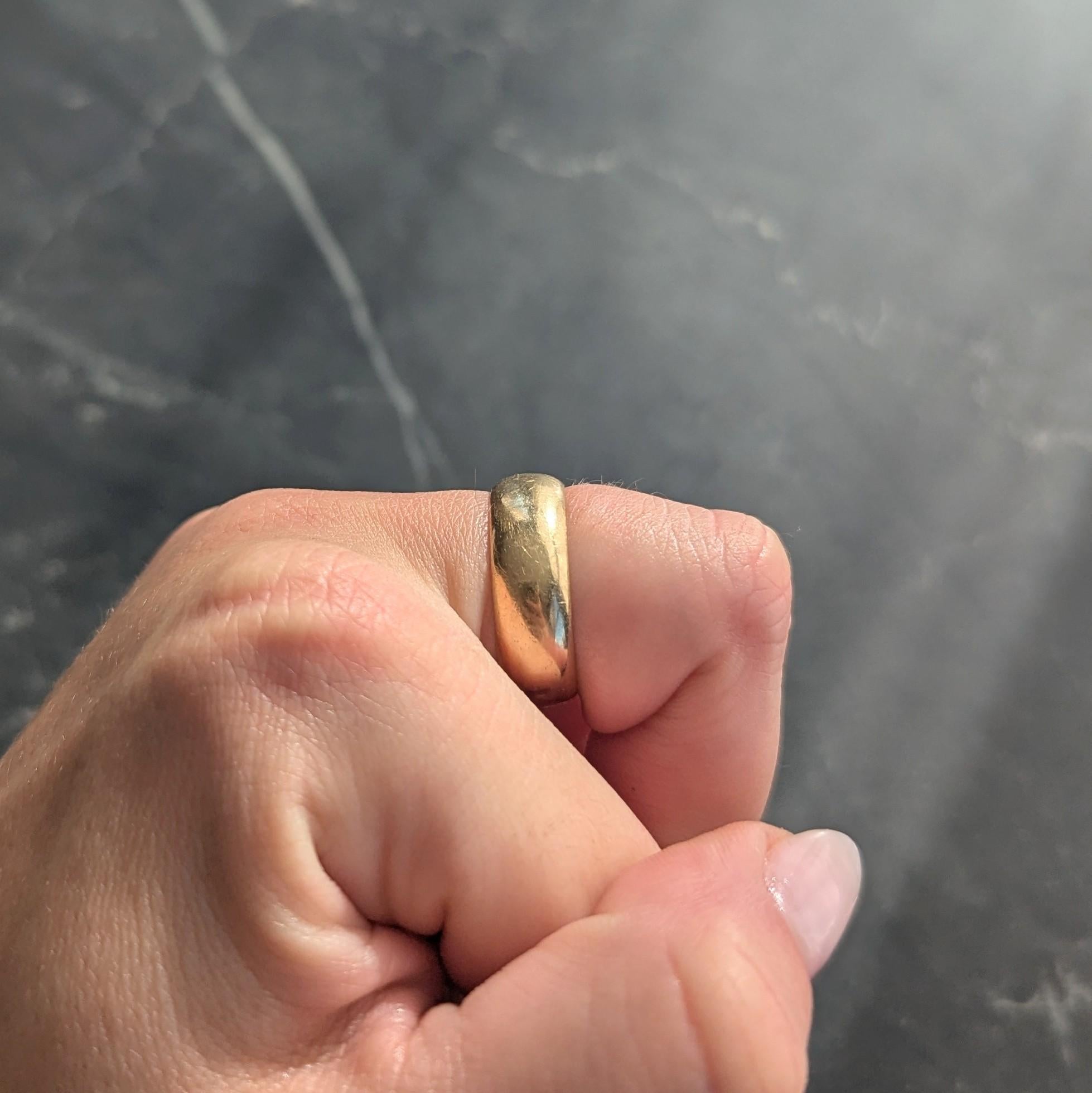 Tiffany & Co. 1960's 14 Karat Yellow Gold Vintage Wedding Cigar Band Ring