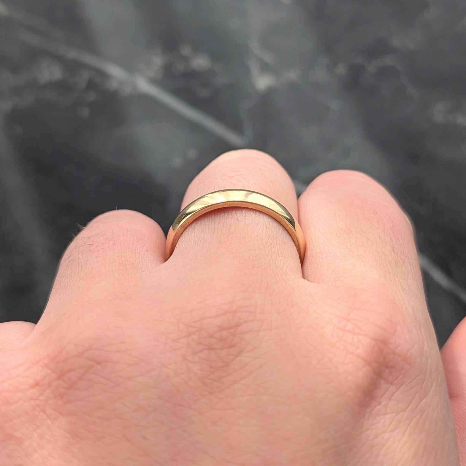 Tiffany & Co. 1990's 18 Karat Yellow Gold Vintage Wedding Band Ring