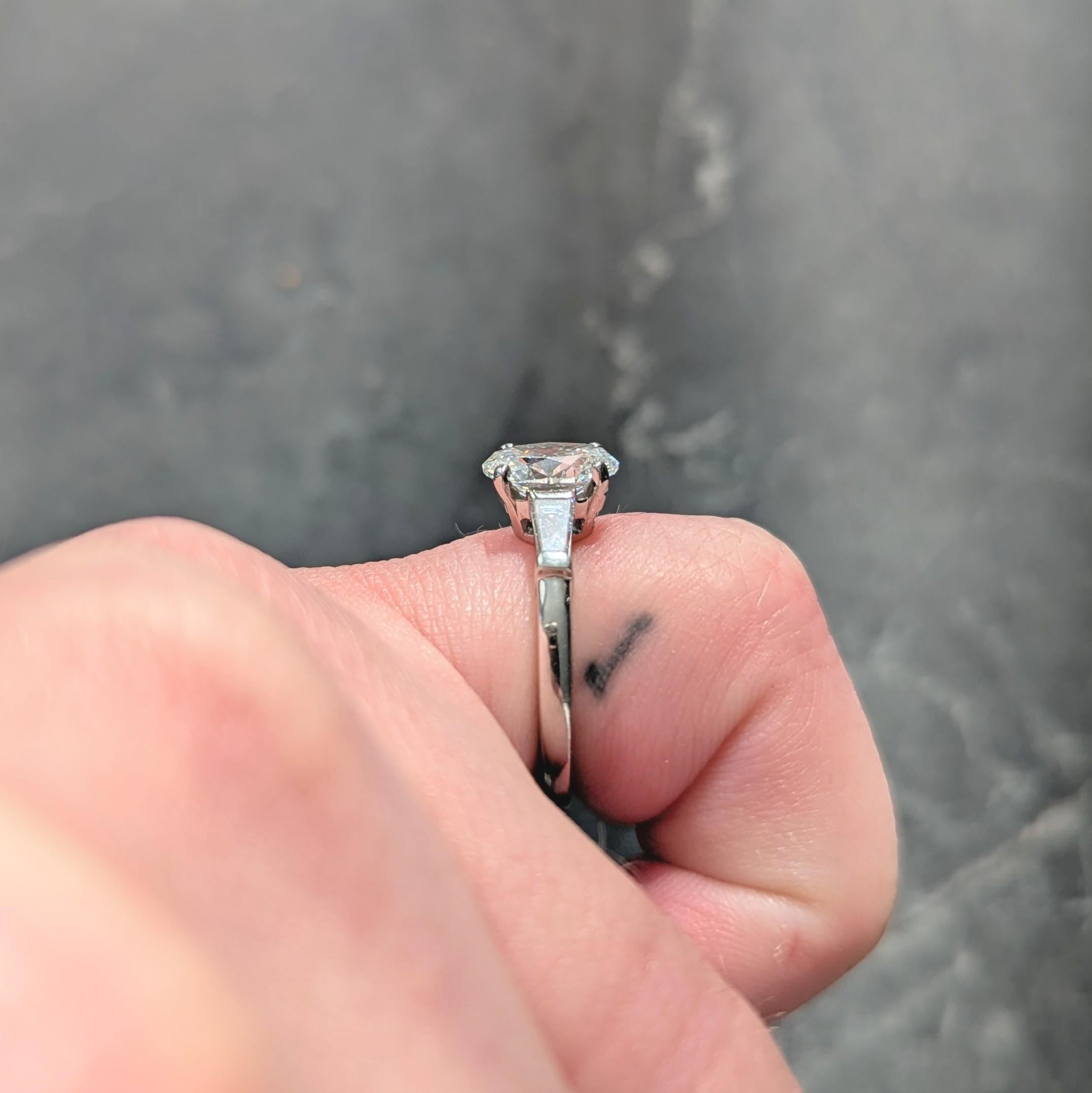 Bulgari 1.36 CTW Oval Cut Diamond Platinum Contemporary Engagement Ring GIA