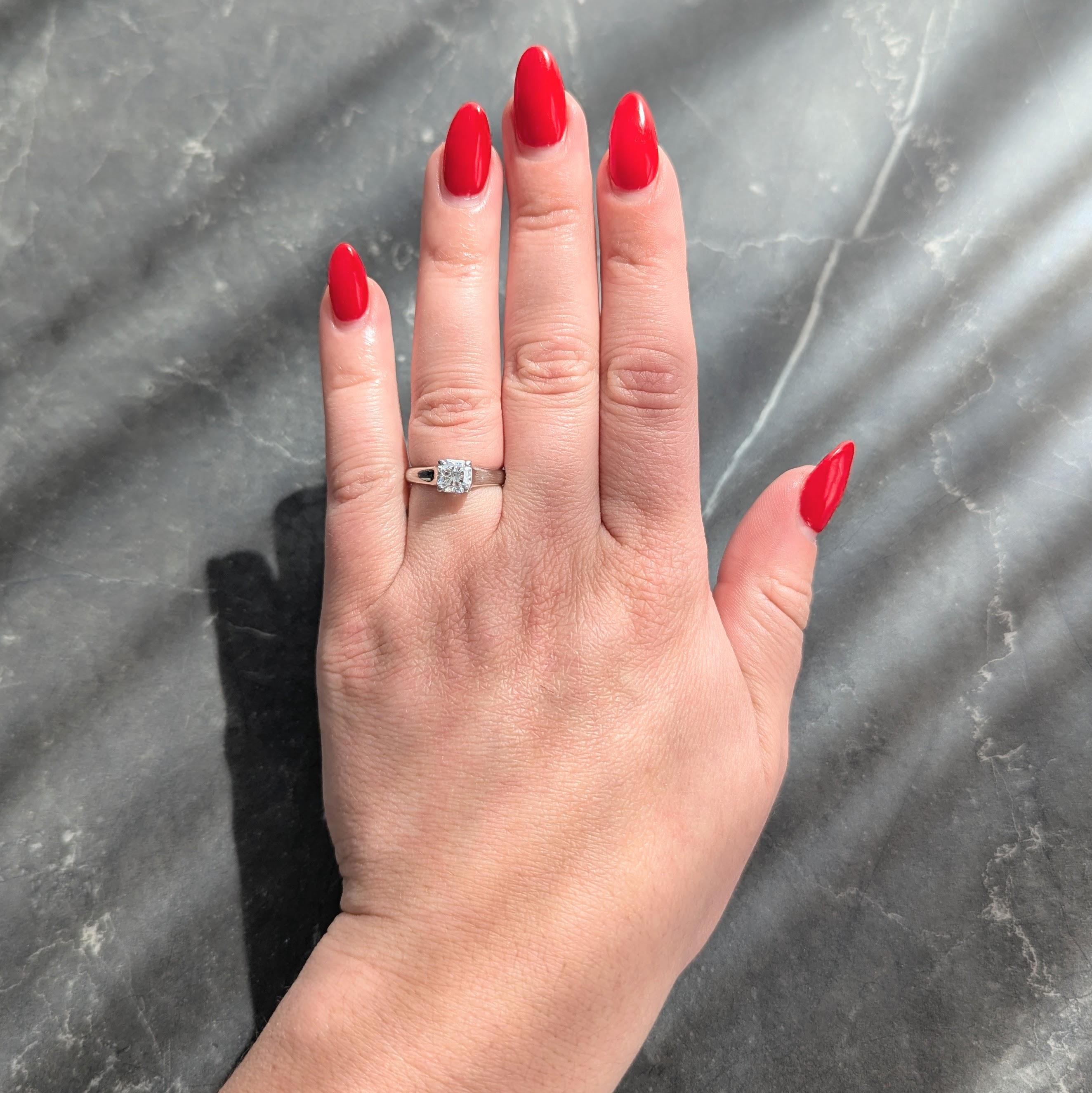 Tiffany & Co. 1.03 CTW Lucida Diamond Platinum Vintage Engagement Ring GIA