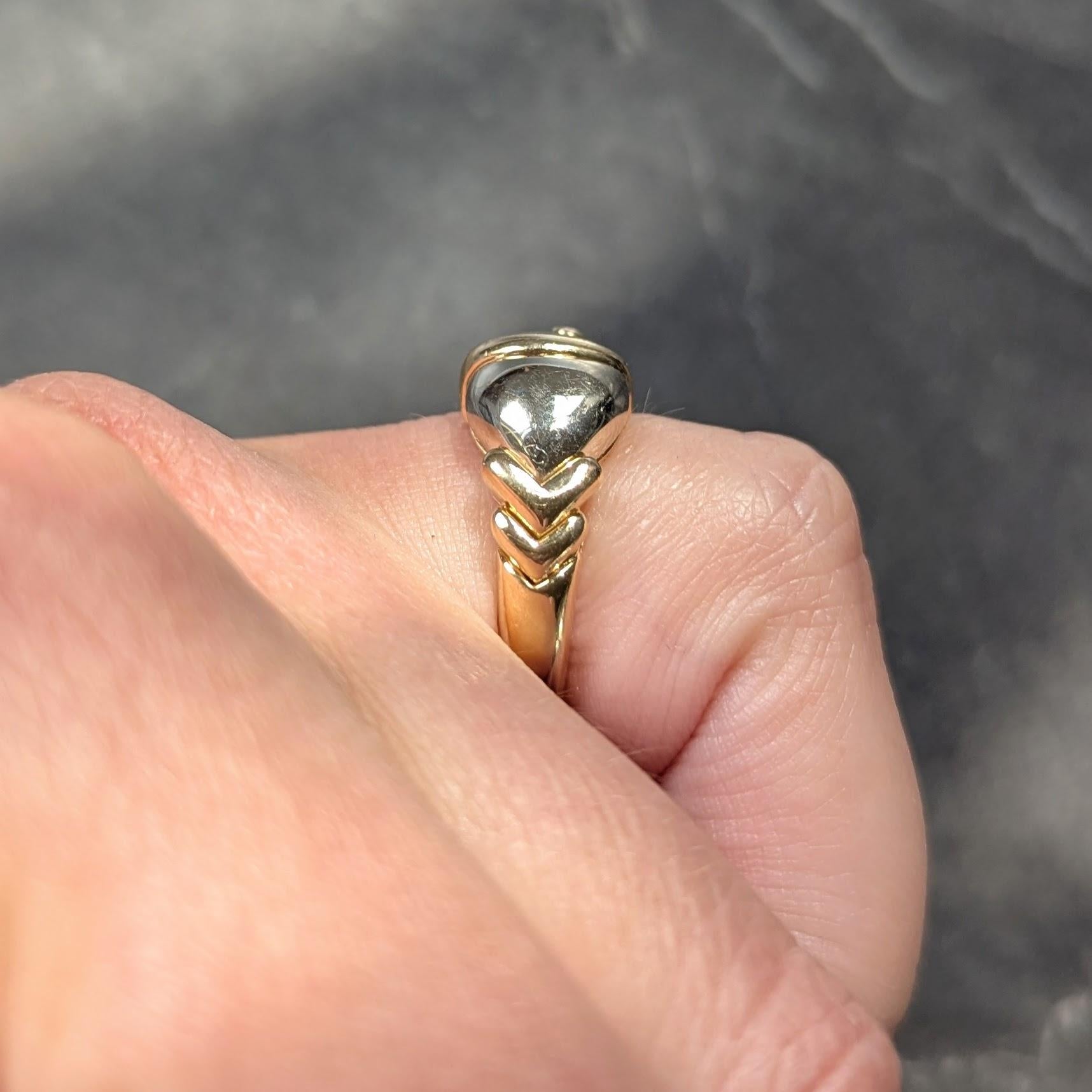 Bulgari 1990's Ruby 18 Karat Two-Tone Gold Vintage Naturalia Ring