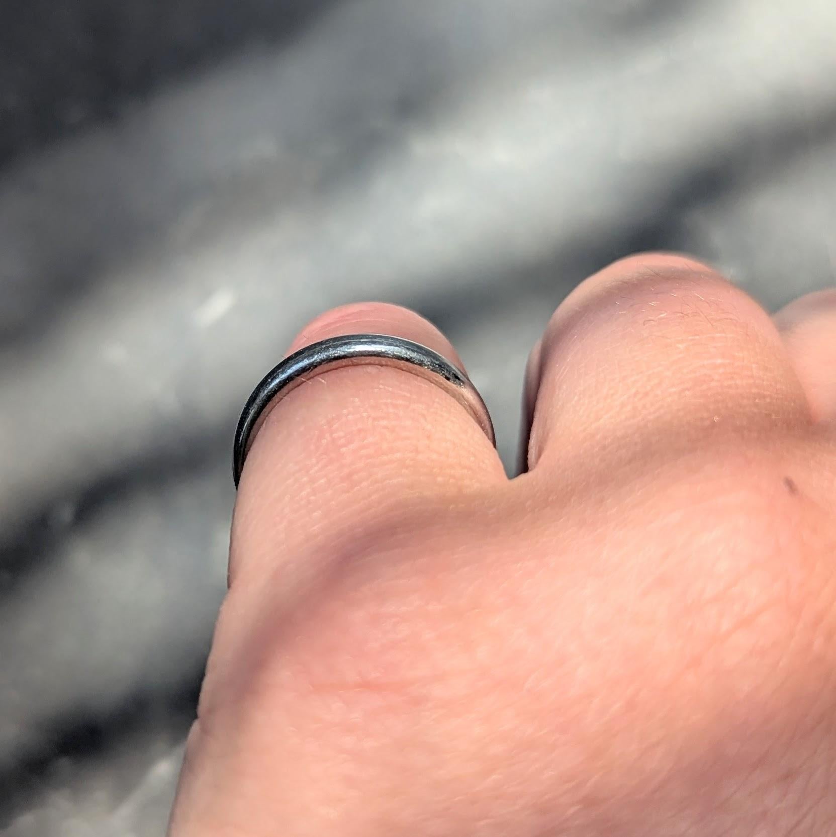 Tiffany & Co. 1990's Platinum Vintage Slim Wedding Band Ring