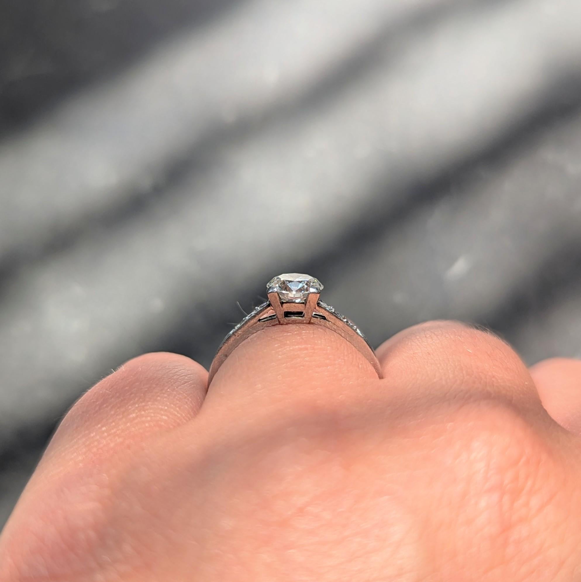 Tiffany & Co. Mid-Century 1.00 CTW Diamond Platinum Vintage Engagement Ring