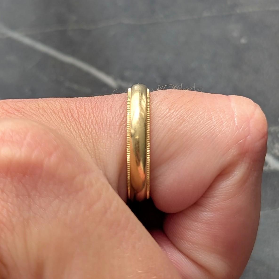 Tiffany & Co. 1990's 18 Karat Yellow Gold Vintage Wedding Band Ring