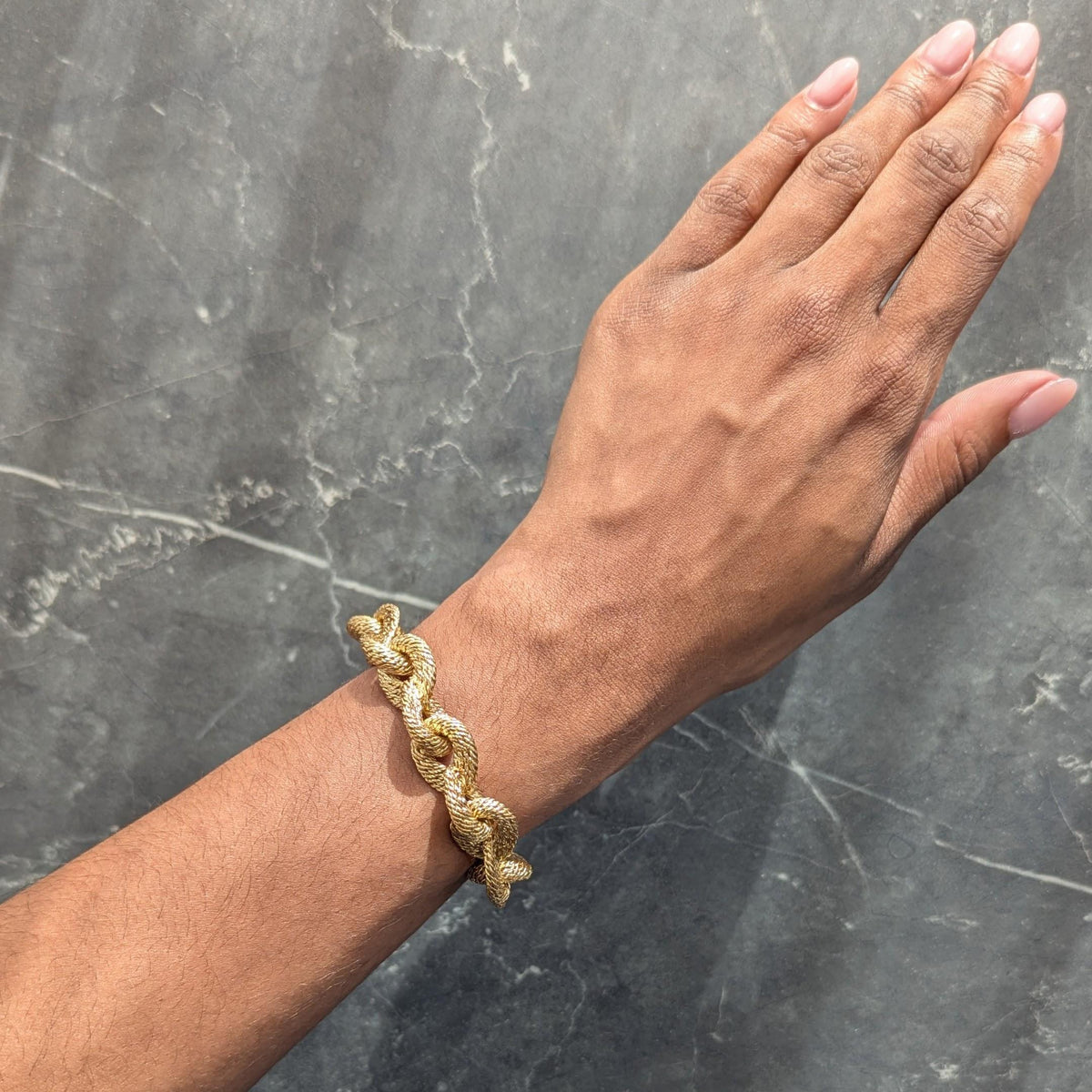 Bulgari Georges L'Enfant 1960's 18K Gold Vintage Woven Mesh Link Bracelet