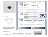 Mid-Century 3.97 CTW No Heat Burma Sapphire Diamond Platinum Cluster Ring AGL Wilson's Estate Jewelry