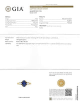 Vintage 2.32 CTW Sapphire Diamond 18 Karat Yellow Gold Three Stone Ring GIA Wilson's Estate Jewelry