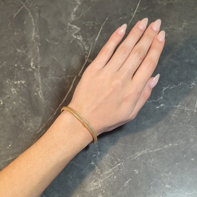 Tiffany & Co. 18 Karat Rose Gold Woven Mesh Somerset Bangle Bracelet