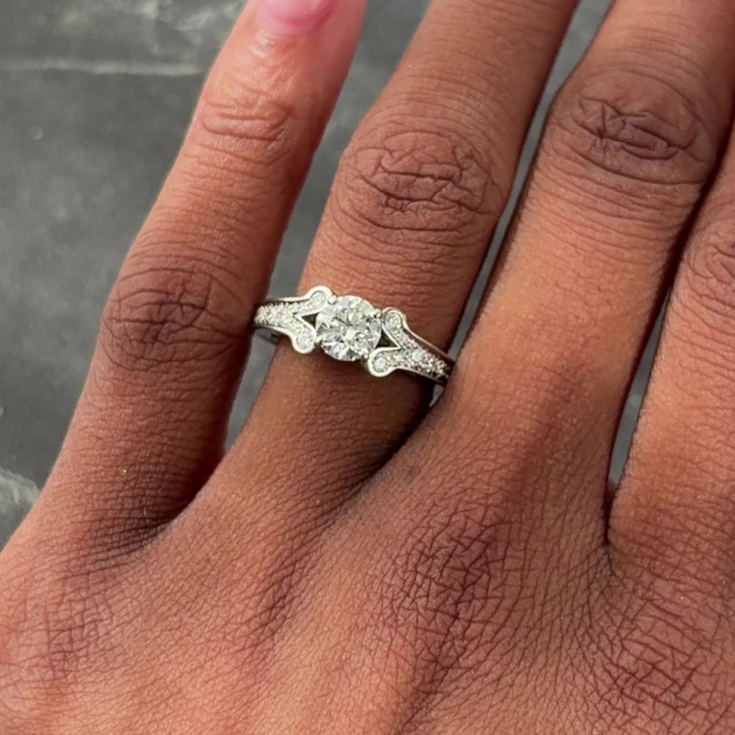 Cartier French 2012 1.25 CTW Diamond Platinum Engagement Ring GIA