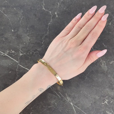Cartier Aldo Cipullo 1970 18 Karat Yellow Gold Vintage Love Bangle Bracelet