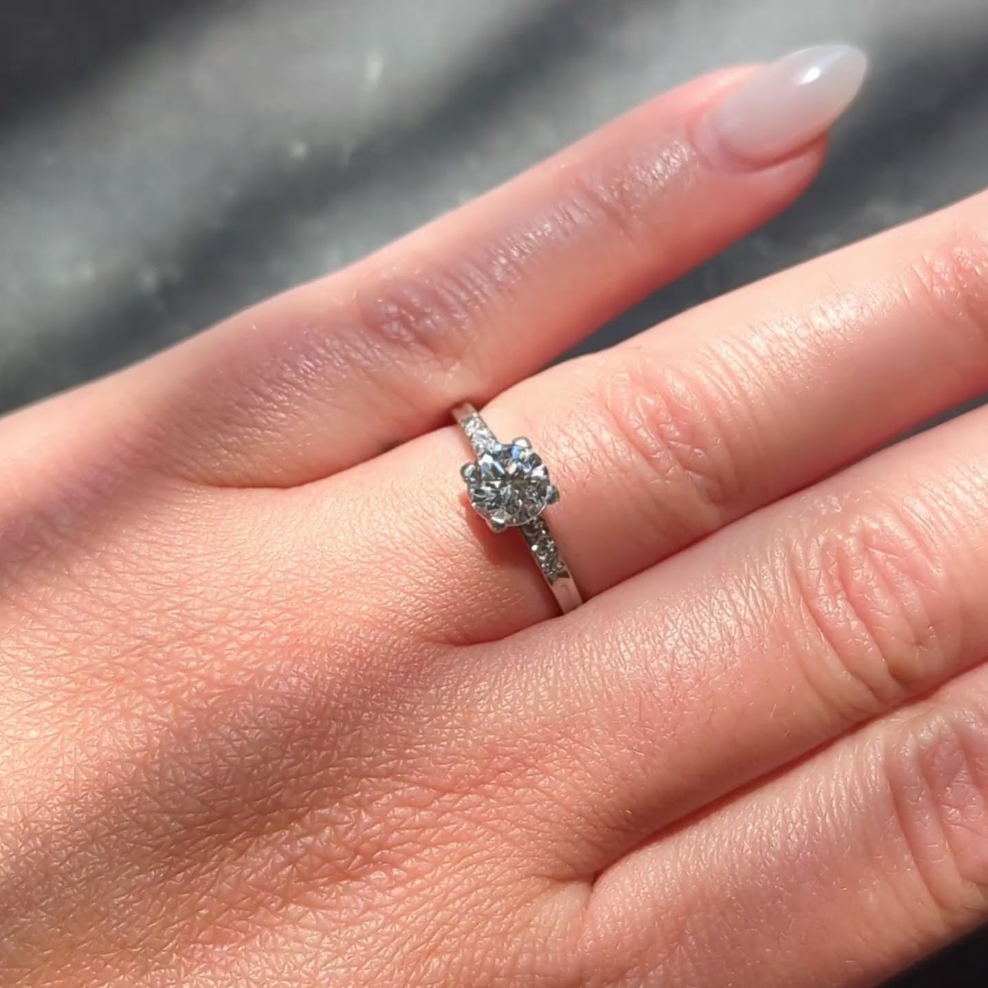 Tiffany & Co. Mid-Century 1.00 CTW Diamond Platinum Vintage Engagement Ring