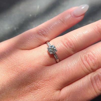 Tiffany & Co. Mid-Century 1.00 CTW Diamond Platinum Vintage Engagement Ring
