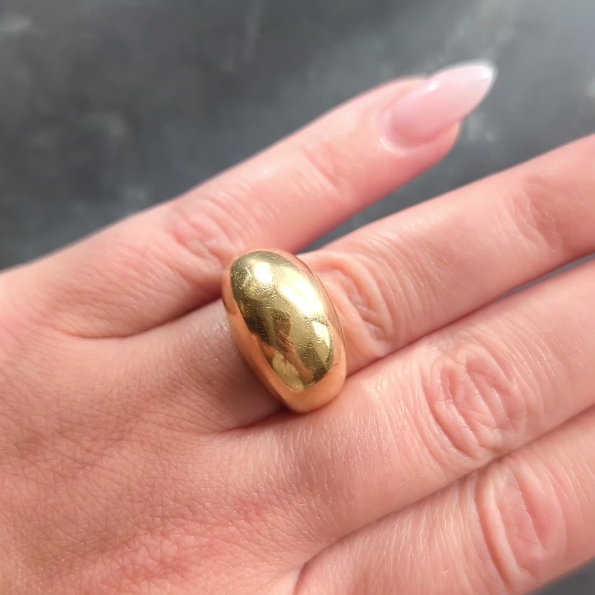 Tiffany & Co. Elsa Peretti 1970's 18 Karat Yellow Gold Vintage Eagle Talon Ring