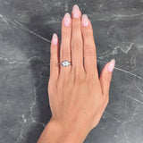 Art Deco 0.58 CTW Diamond 18 Karat White Gold Orange Blossom Engagement Ring