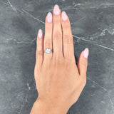 Art Deco 0.47 CTW Diamond 14 Karat White Gold Starburst Foliate Engagement Ring