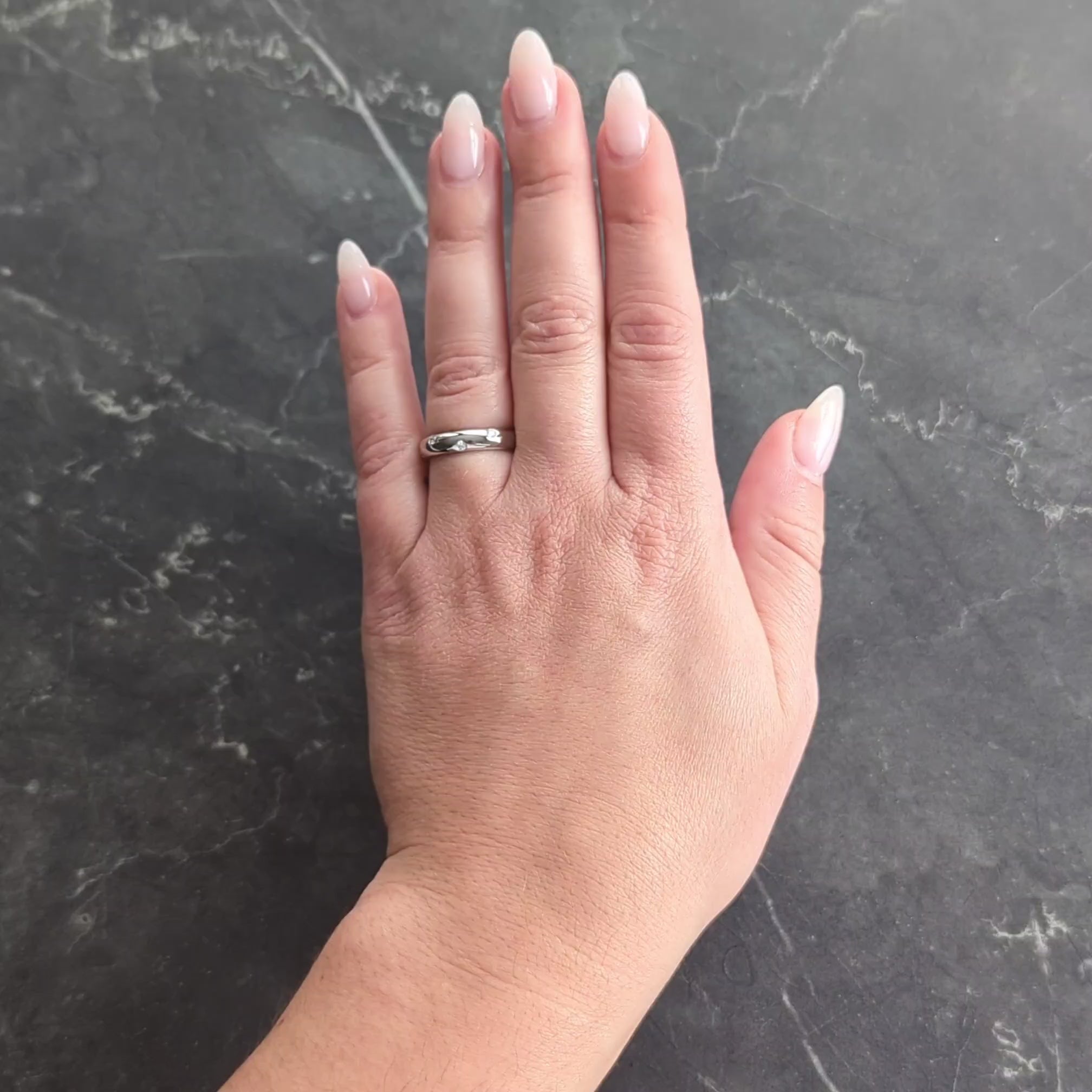 Tiffany & Co. 2000's Diamond Platinum Etoile Band Ring