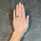 Contemporary 1.95 CTW Fancy Orange Brown Diamond Platinum Five Stone Engagement Ring