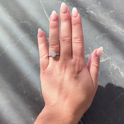 Art Deco 1936 1.90 Old European Cut Diamond Platinum Vintage Engagement Ring