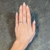 Contemporary 1.61 CTW Fancy Yellow Emerald Cut Diamond Platinum 18 Karat Numerical Engagement Ring