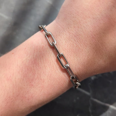 Cartier 2010's 18 Karat White Gold Paperclip Link Unisex Chain Bracelet