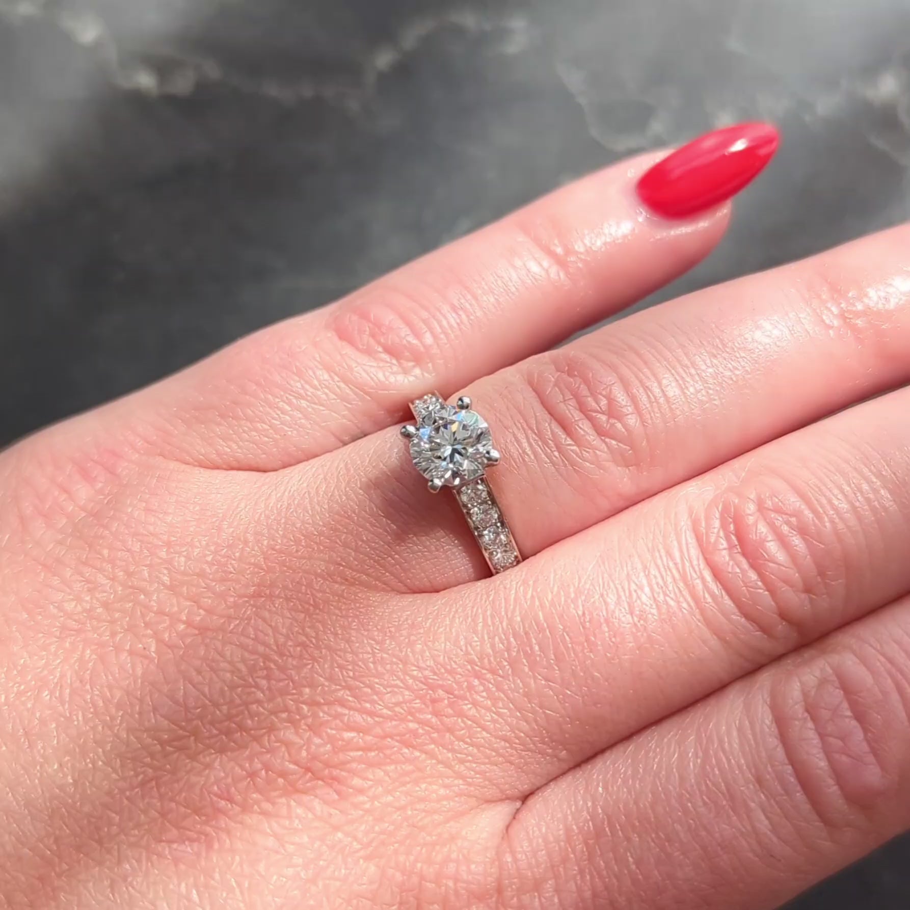 Cartier French 2.00 CTW Round Brilliant Cut Diamond Platinum Engagement Ring GIA