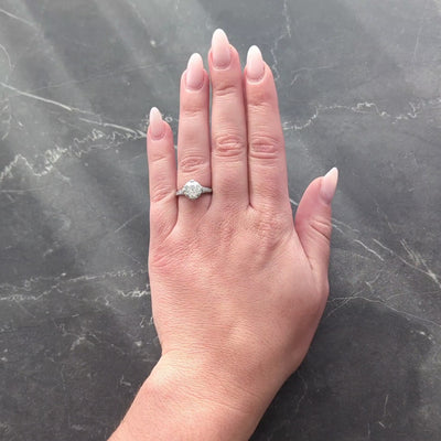 Art Deco 2.56 CTW Old Mine Diamond Platinum Vintage Wheat Engagement Ring