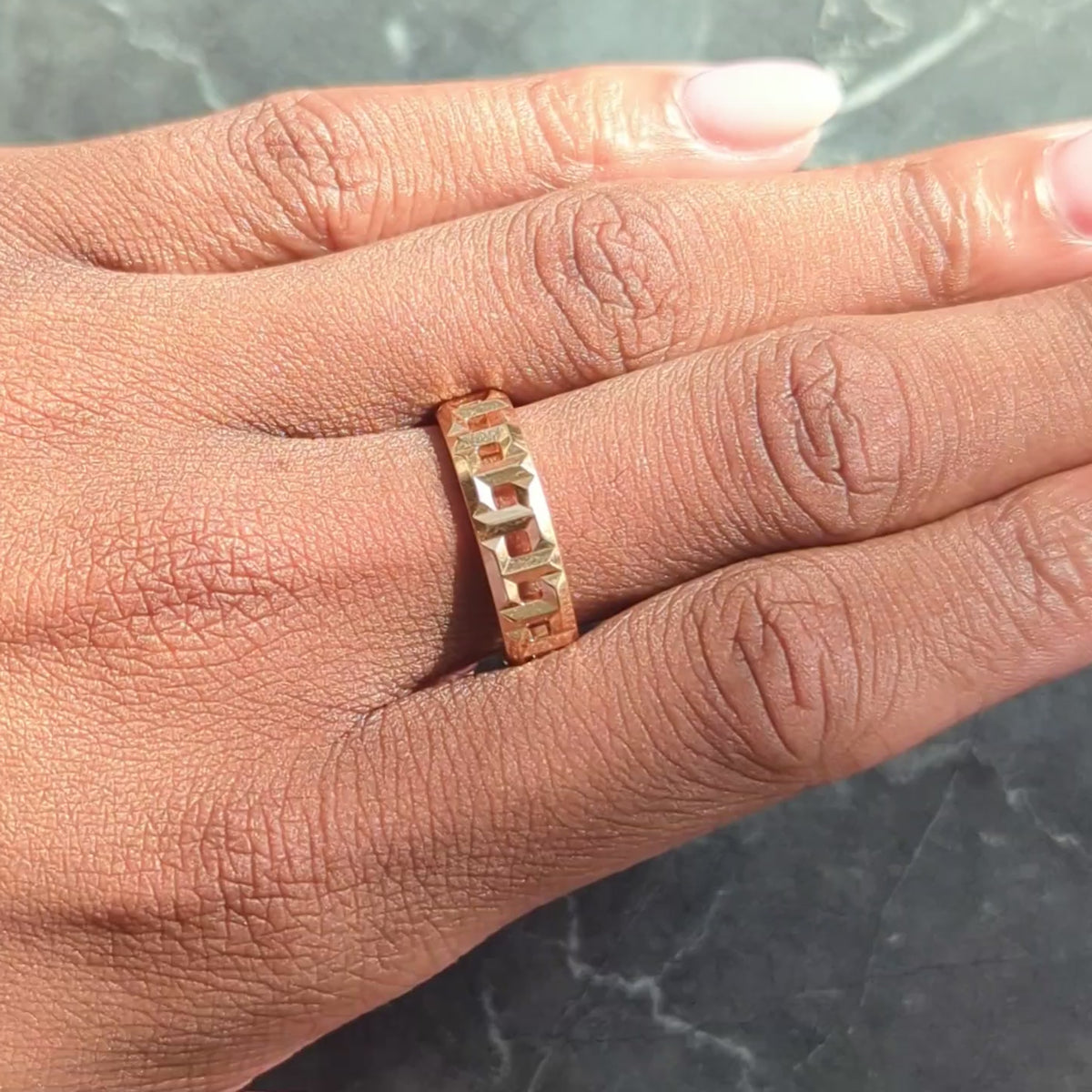 Tiffany & Co. 18 Karat Rose Gold Contemporary T True Band Ring