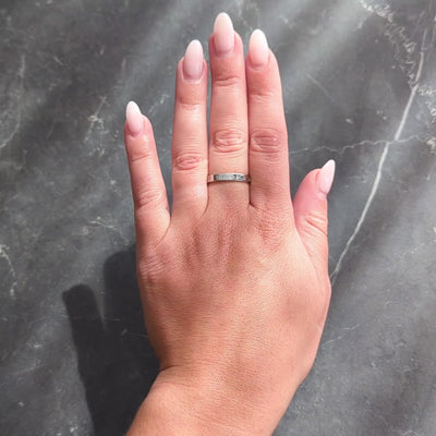 Tiffany & Co. Diamond Platinum Contemporary Logo Band Ring