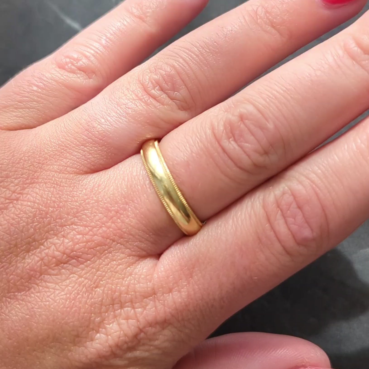 Tiffany & Co. 1990's 18 Karat Yellow Gold Vintage Wedding Band Ring