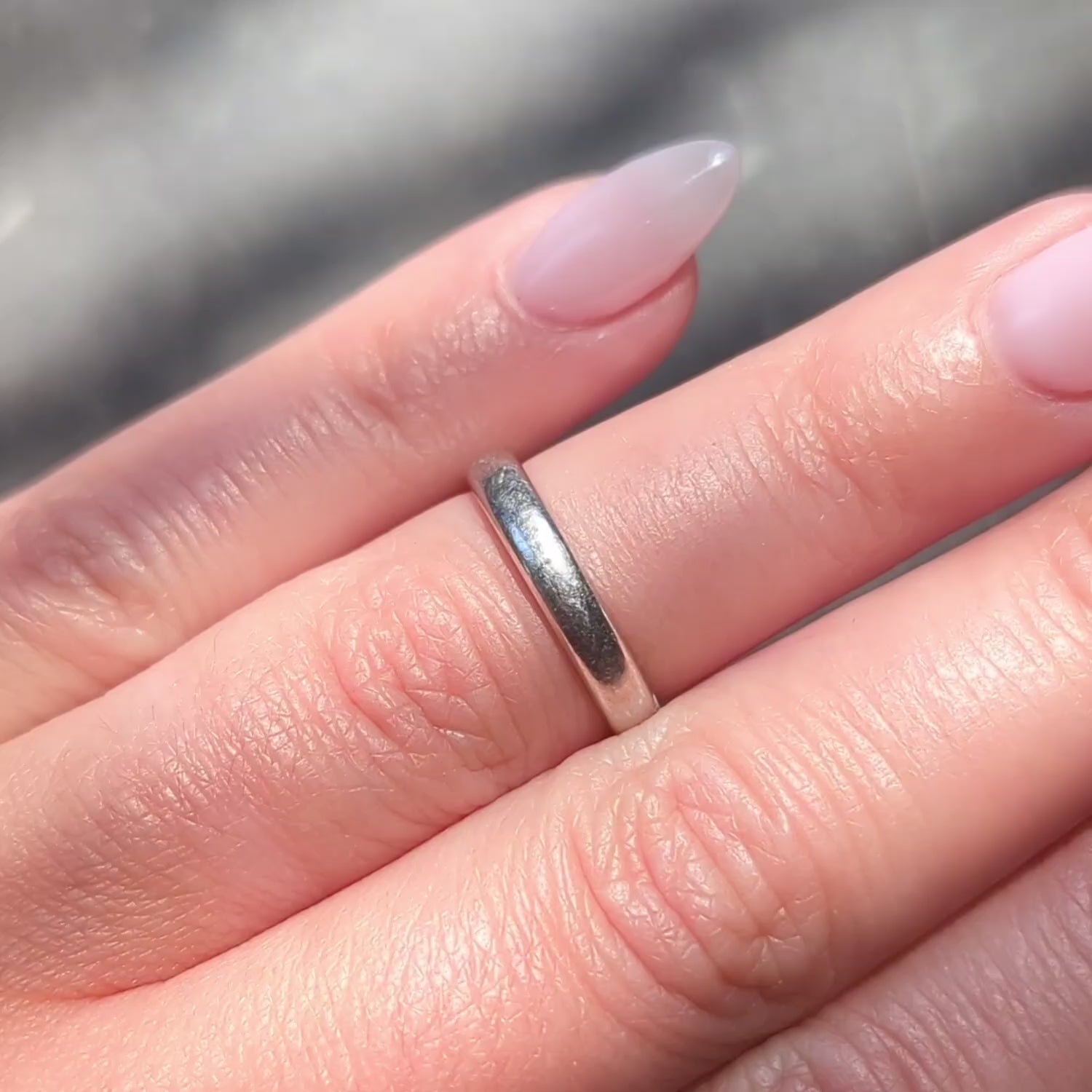 Tiffany & Co. 1990's Platinum Vintage Slim Wedding Band Ring
