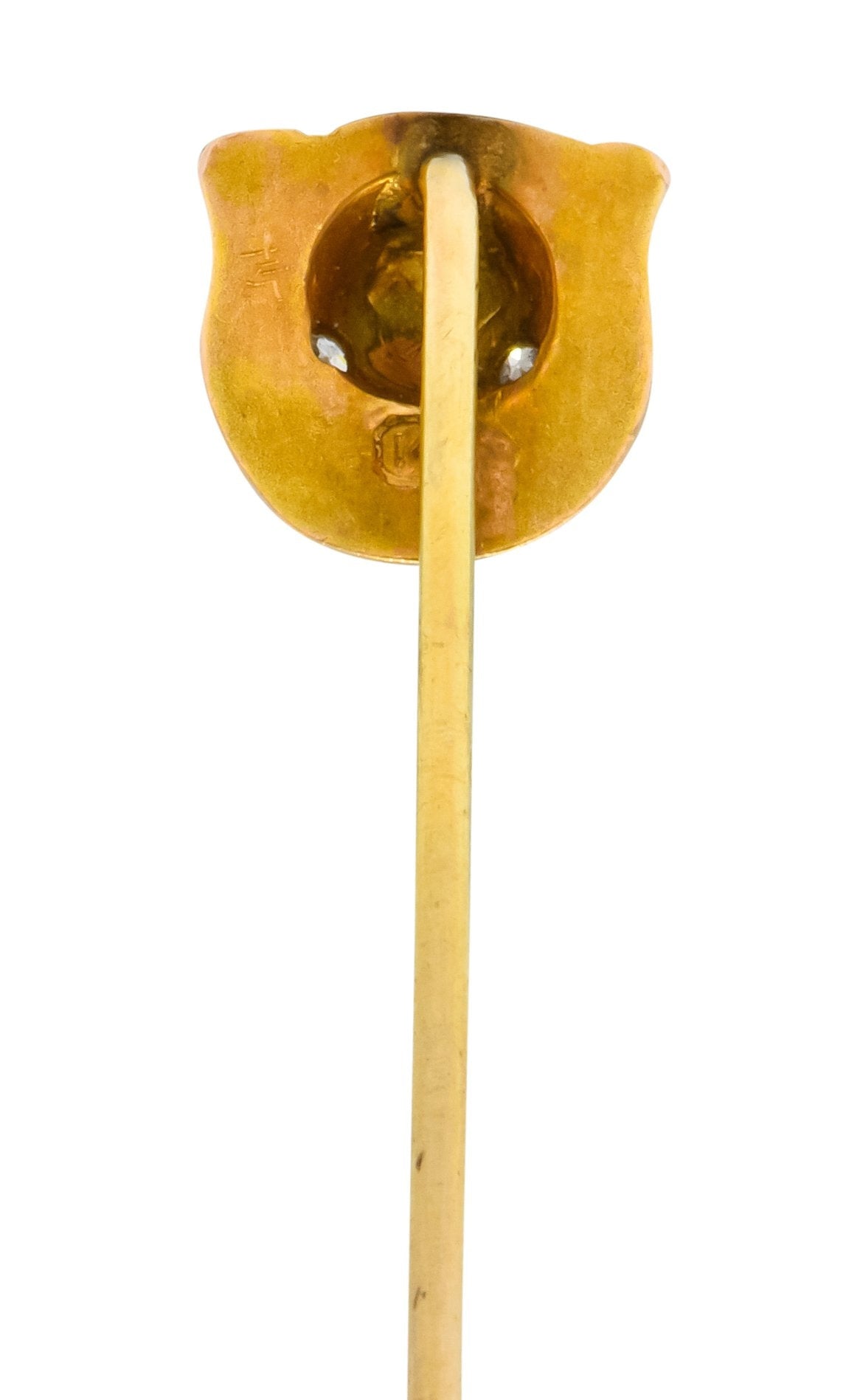 Art Nouveau Old European Diamond 14 Karat Gold Owl Stickpin - Wilson's Estate Jewelry