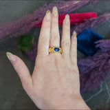 Schlumberger Tiffany & Co. 3.49 CTW No Heat Ceylon Sapphire 18 Karat Gold Unisex Vintage Ring