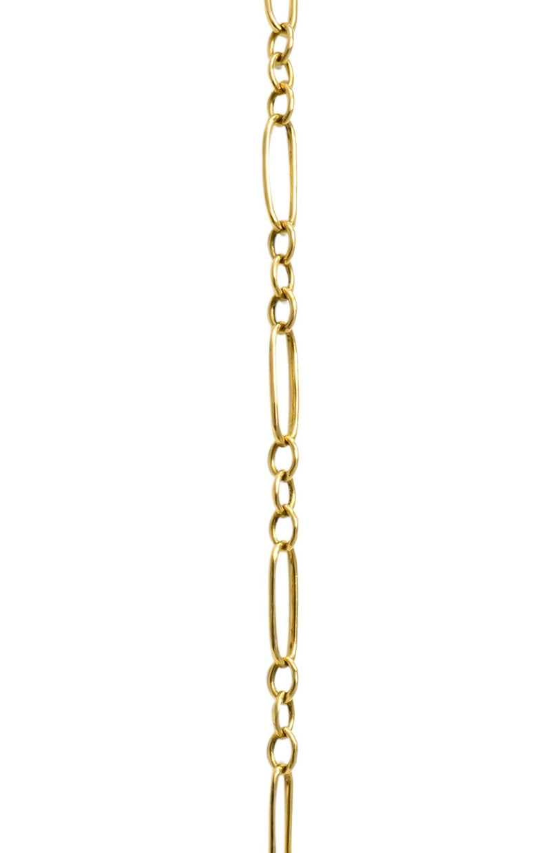 1920’s Art Deco Diamond 14 Karat Gold Locket Pendant Necklace - Wilson's Estate Jewelry