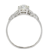 1930's Art Deco 0.73 CTW Diamond Platinum Engagement Ring - Wilson's Estate Jewelry