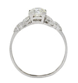 1930's Art Deco 0.73 CTW Diamond Platinum Engagement Ring - Wilson's Estate Jewelry