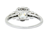1940 Retro 1.35 CTW Asscher Diamond Platinum Engagement Ring - Wilson's Estate Jewelry