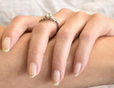 Retro 1.21 CTW Diamond Platinum Floral Engagement Ring GIA Wilson's Estate Jewelry