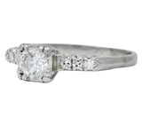 1940's Retro 0.50 CTW Diamond Platinum Engagement Ring - Wilson's Estate Jewelry