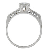 1940's Retro 0.50 CTW Diamond Platinum Engagement Ring - Wilson's Estate Jewelry