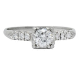 1940's Retro 0.50 CTW Diamond Platinum Engagement Ring - Wilson's Estate Jewelry